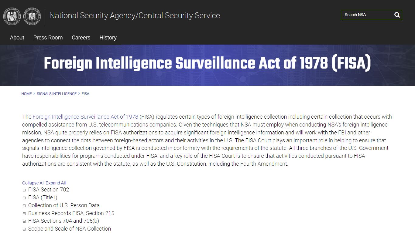 National Security Agency/Central Security Service > Signals ...