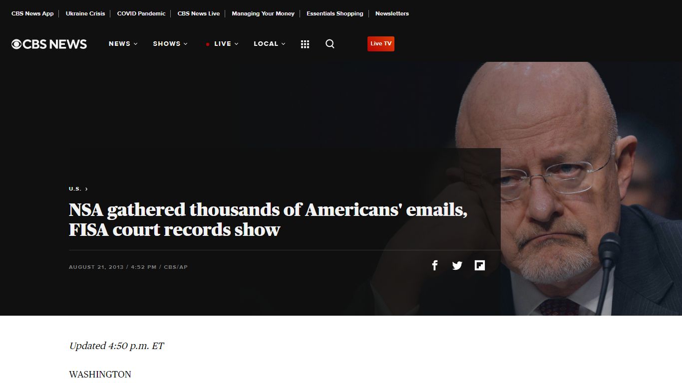 NSA gathered thousands of Americans' emails, FISA court records show ...